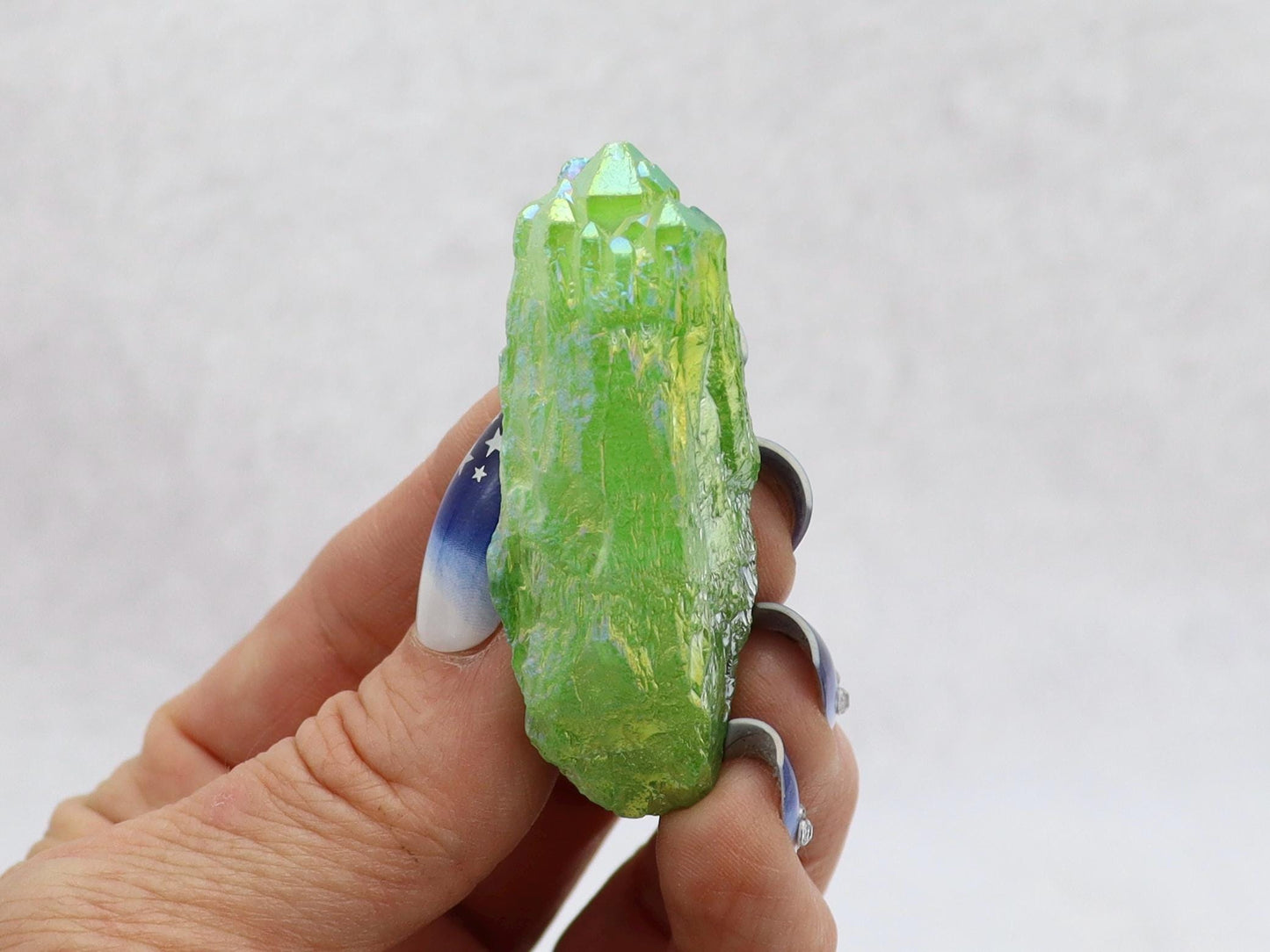Aura Quartz Crystal: Blue or Green
