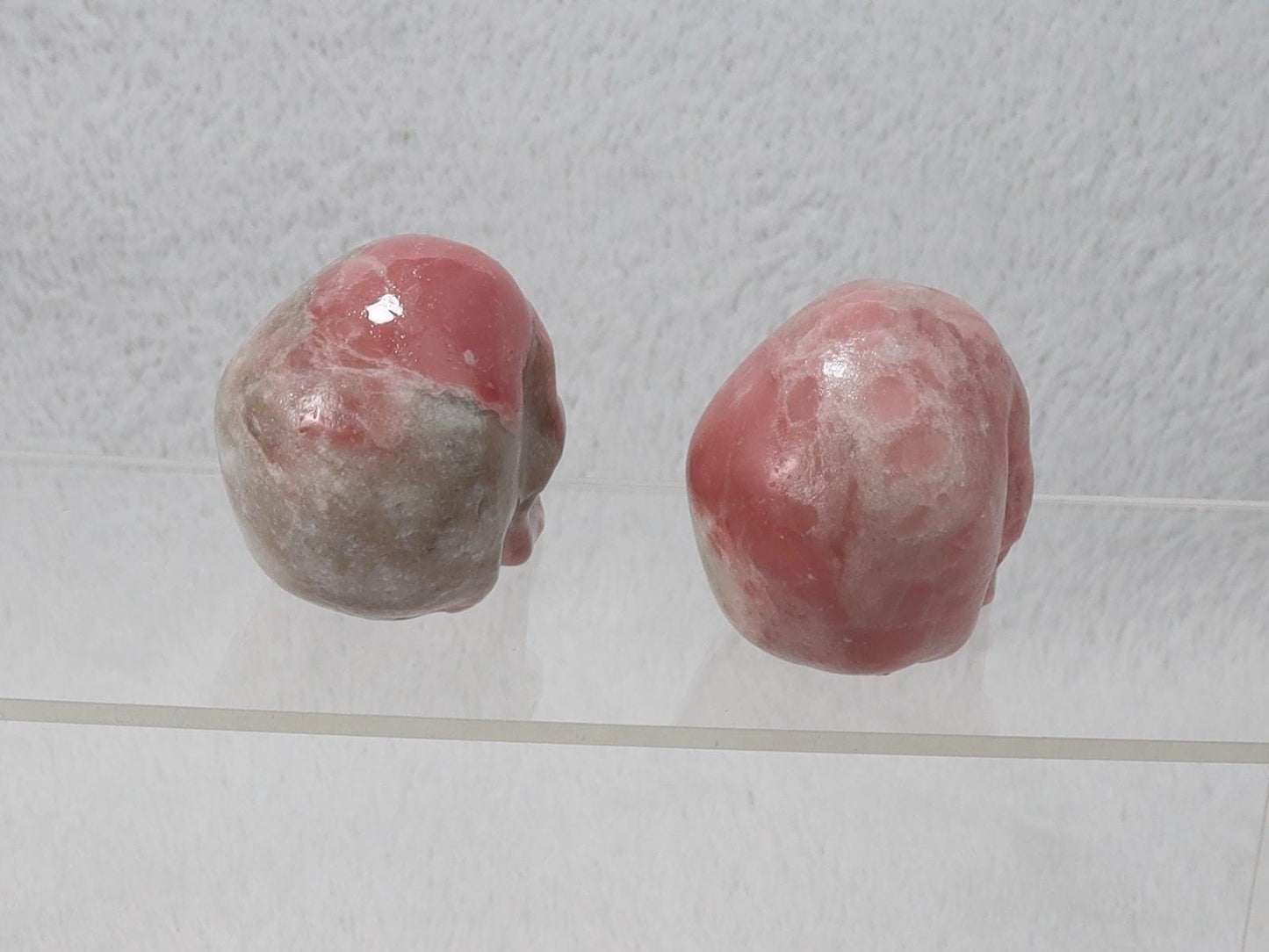Pink Opal Skull Carving - Pink Skull Decor - Natural Stone Decor