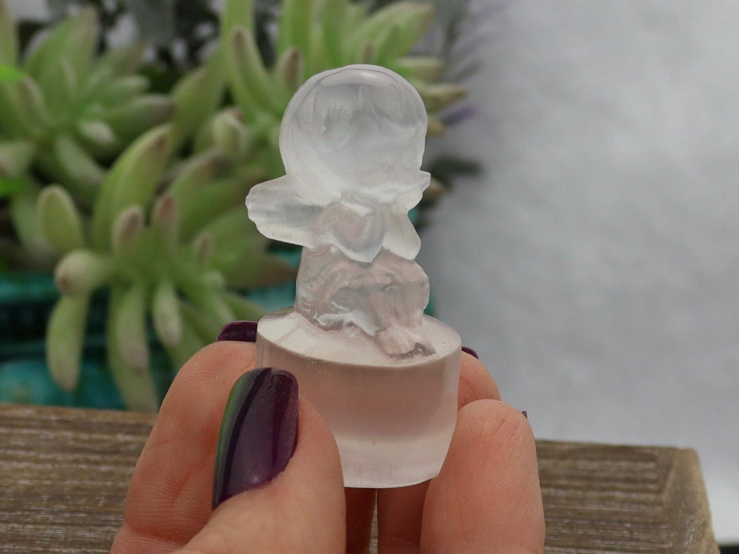 High Quality Selenite Baby Angel Carving, Selenite Crystal, Selenite Cleansing