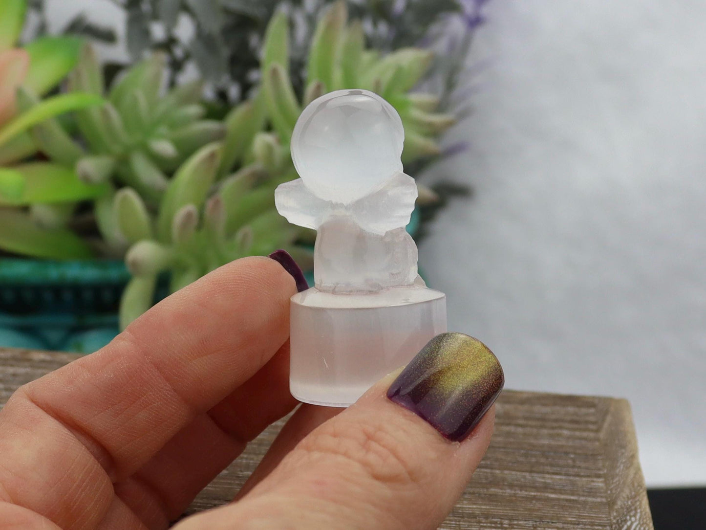 High Quality Selenite Baby Angel Carving, Selenite Crystal, Selenite Cleansing