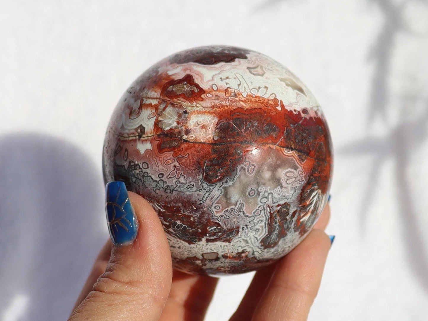 Mexican Crazy Lace Agate Sphere