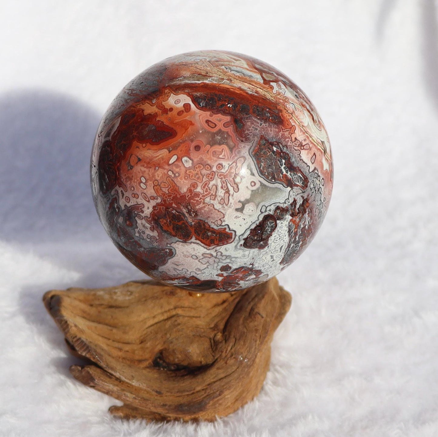 Mexican Crazy Lace Agate Sphere