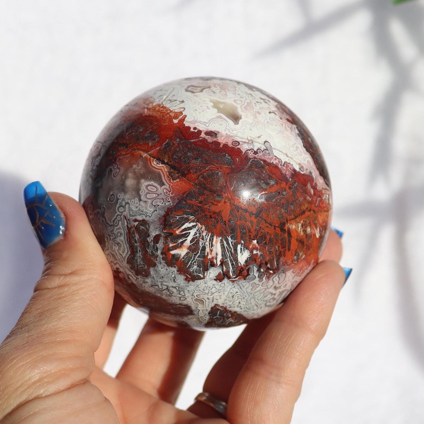 Mexican Crazy Lace Agate Sphere