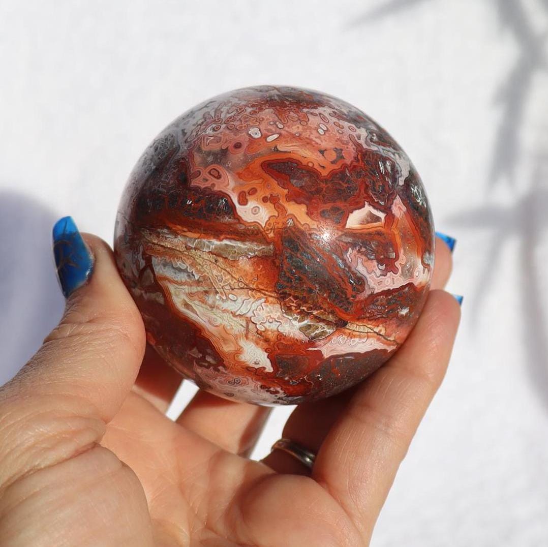 Mexican Crazy Lace Agate Sphere