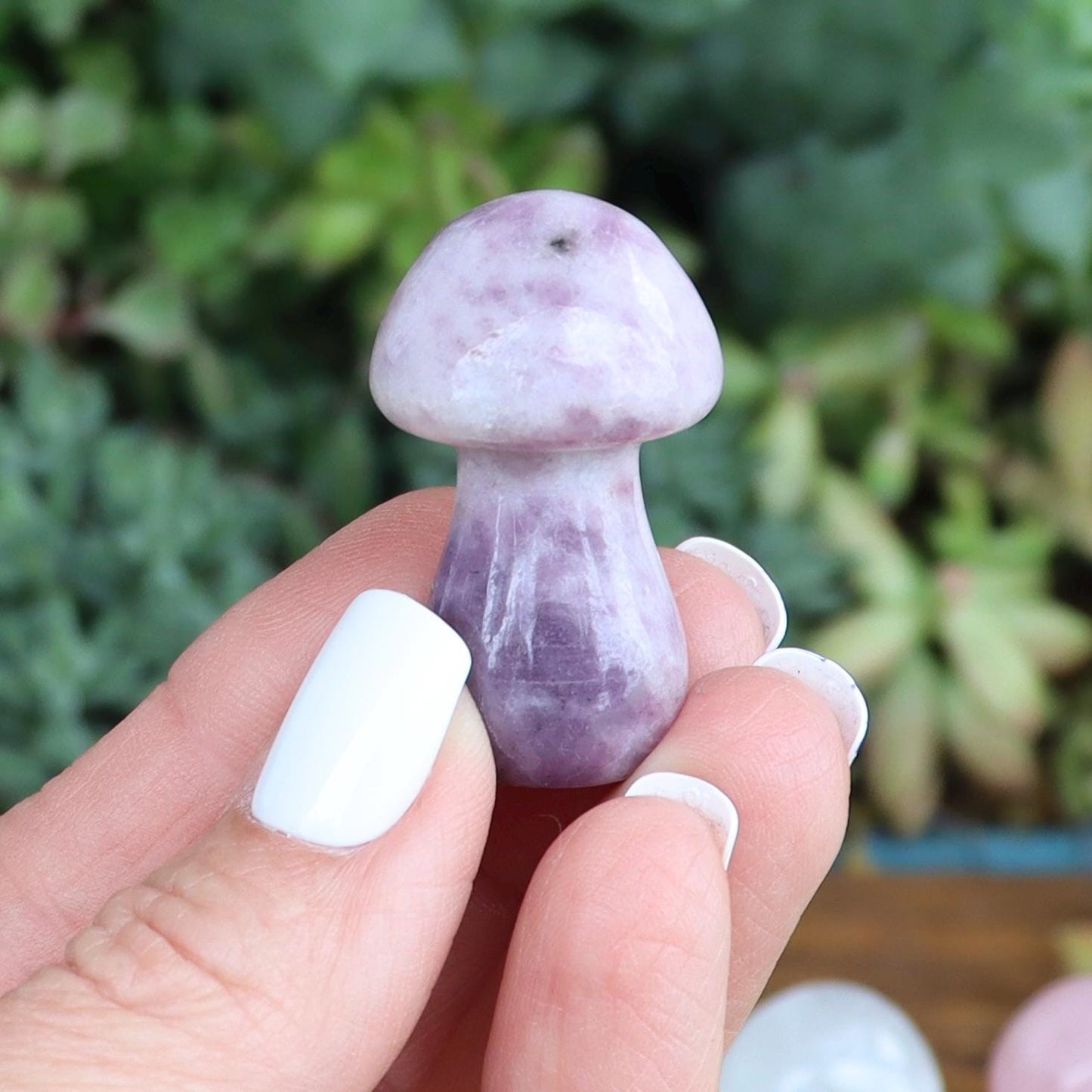 Crystal Mushroom Carvings - Mushroom Decor - Natural Stone Decor