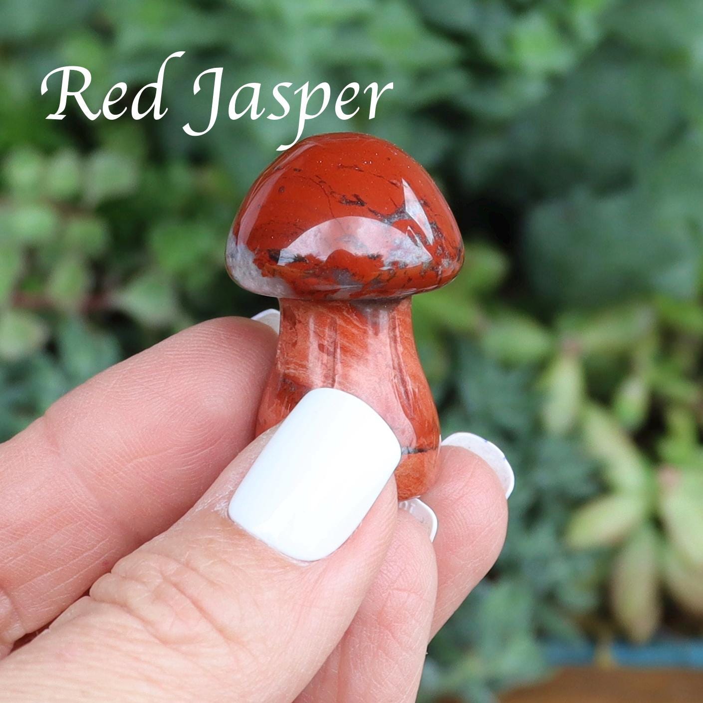 Crystal Mushroom Carvings - Mushroom Decor - Natural Stone Decor