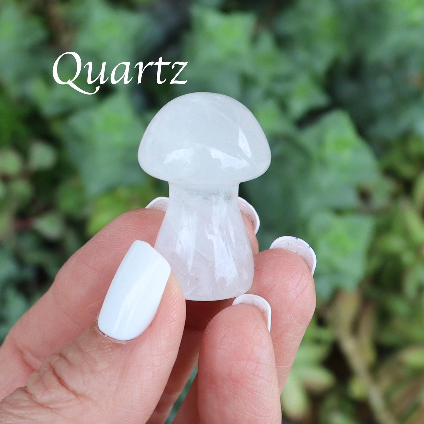 Crystal Mushroom Carvings - Mushroom Decor - Natural Stone Decor