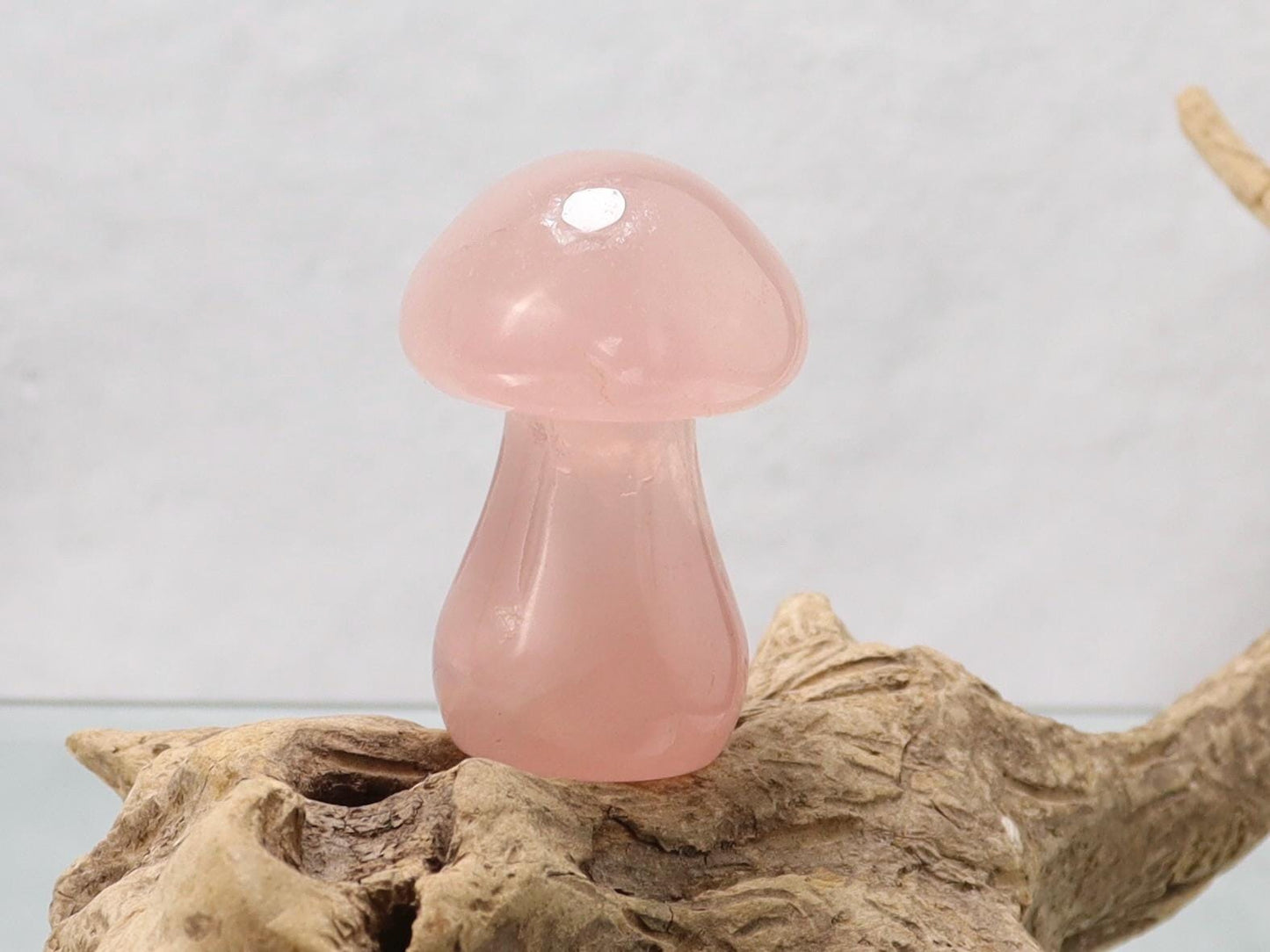 Rose Quartz Mushroom Crystal Carving – Symbol of Love, Healing & Harmony