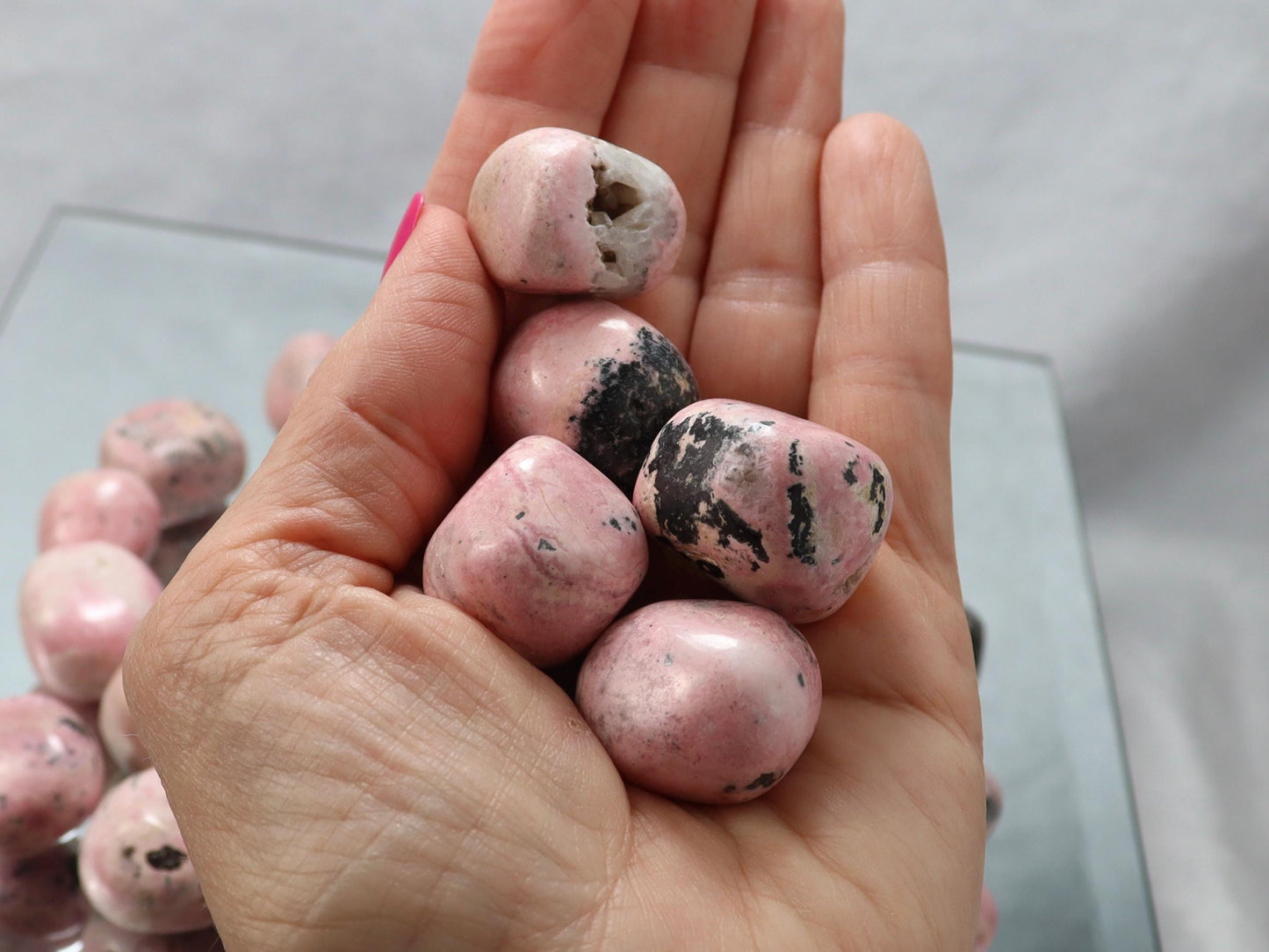 Peruvian Rhodonite Tumbled Stones