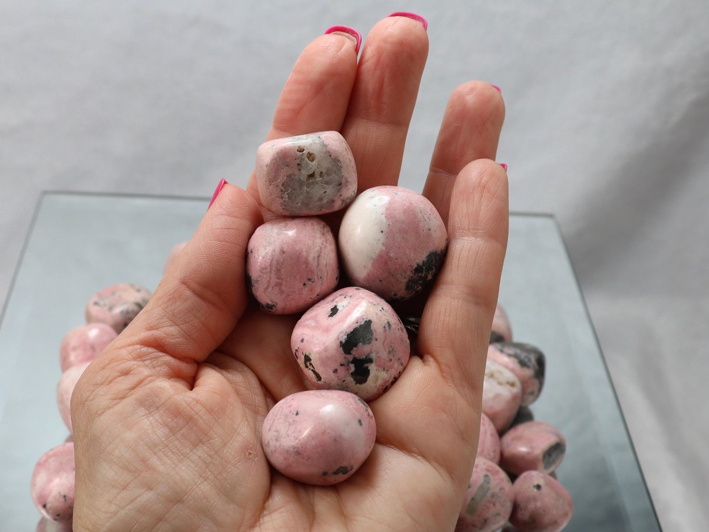 Peruvian Rhodonite Tumbled Stones