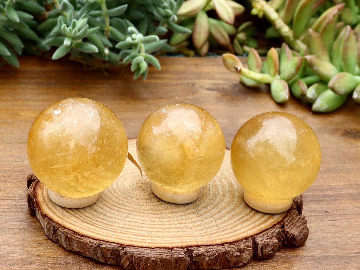 Honey Calcite Spheres - Choose Your Favorite