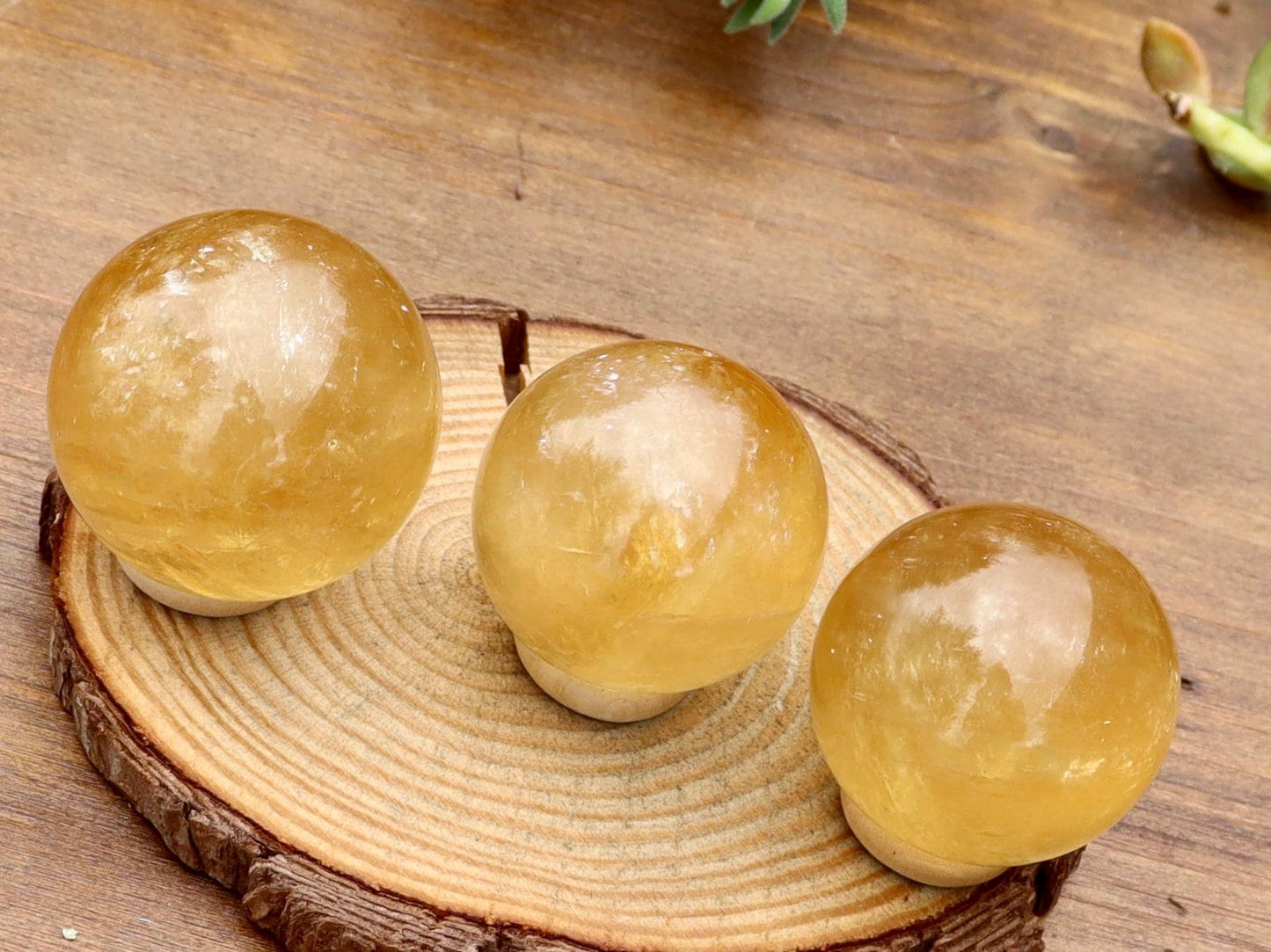 Honey Calcite Spheres - Choose Your Favorite