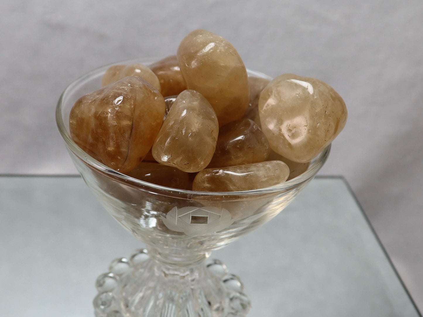 Natural Citrine Crystal Tumbles - Brazilian Citrine Tumbled Stones