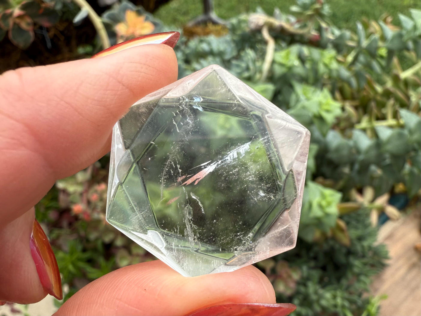 Clear Quartz Crystal Hexagon, Star of David
