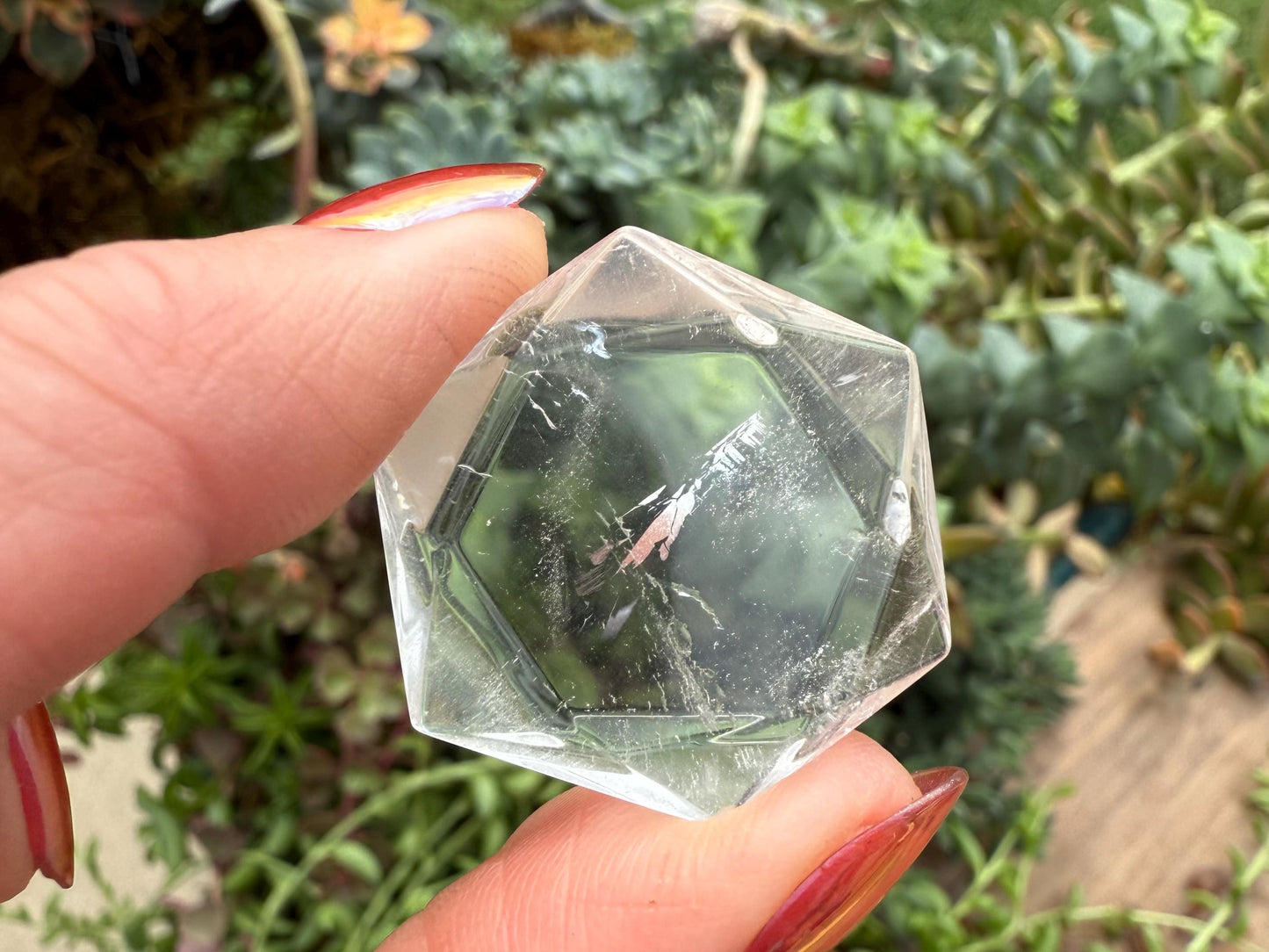 Clear Quartz Crystal Hexagon, Star of David