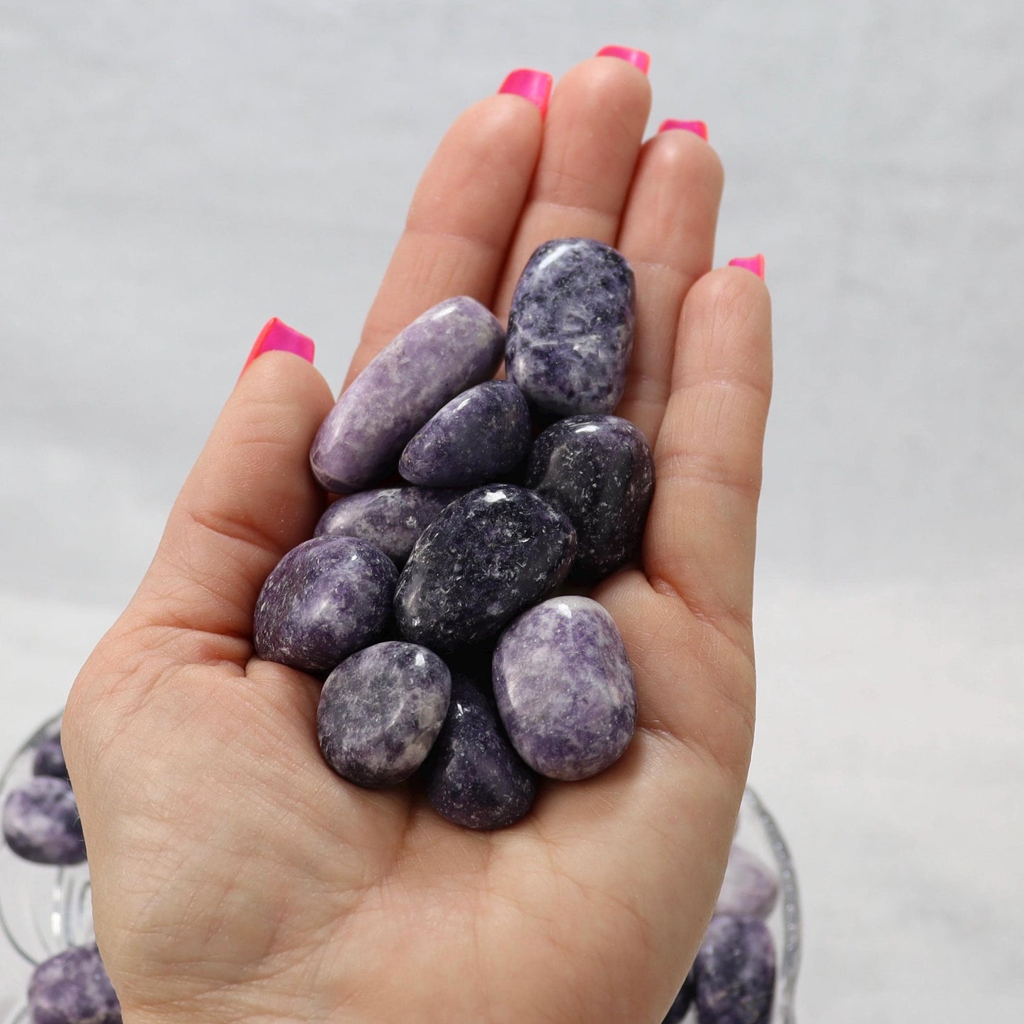 Lepidolite Tumbled Stones - 1 LB Bag