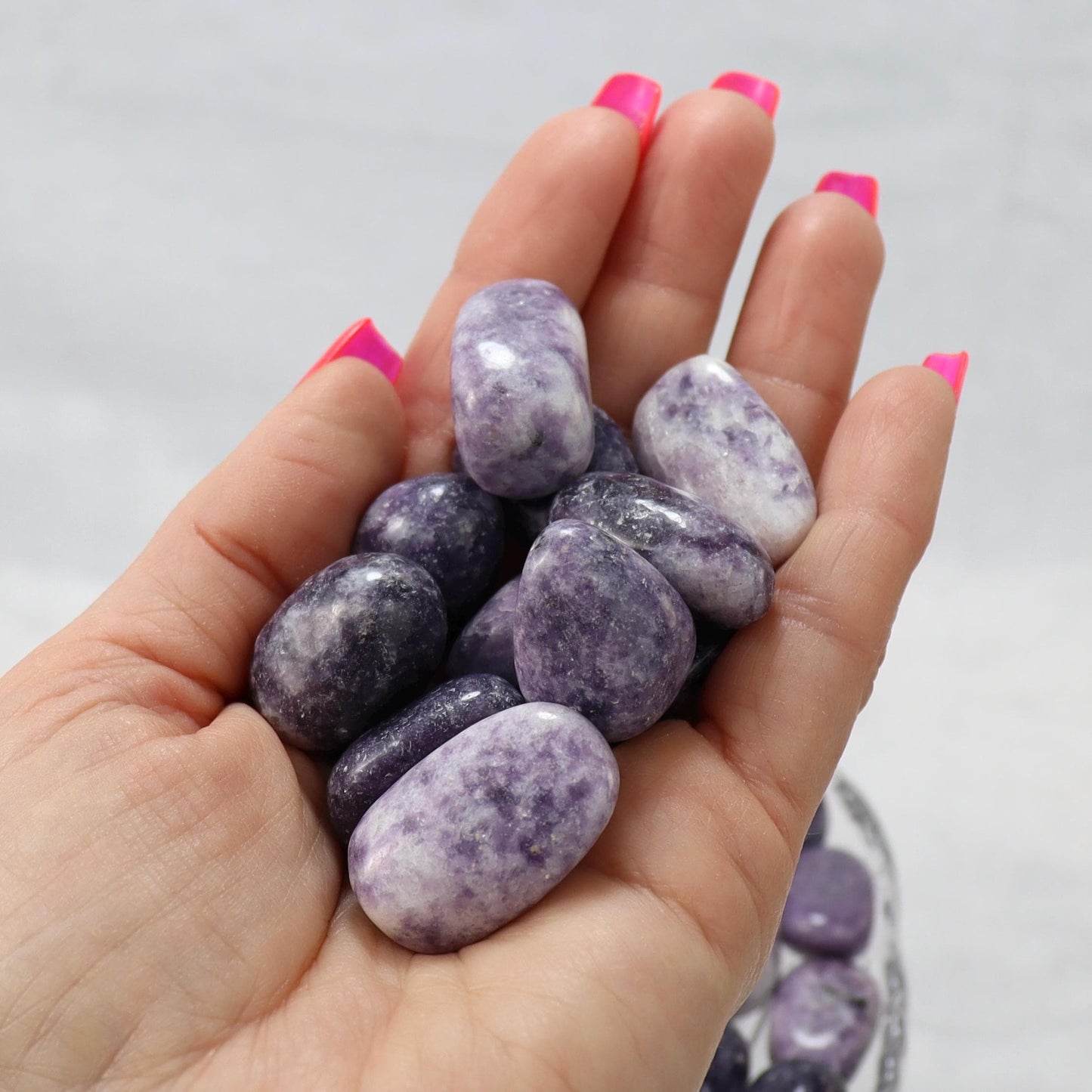 Lepidolite Tumbled Stones - 1 LB Bag