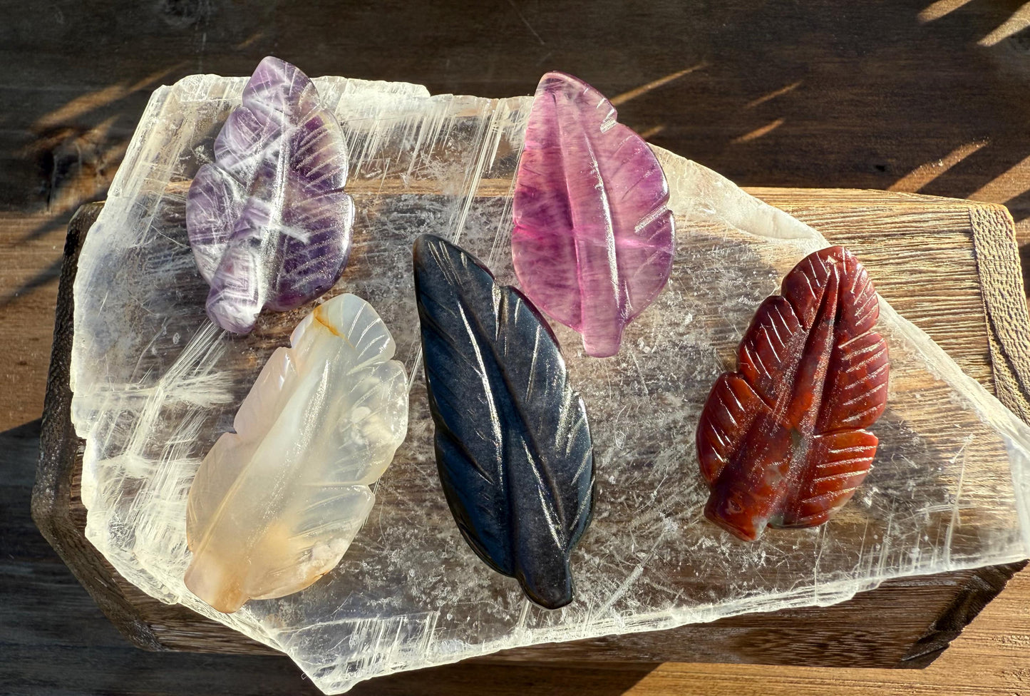 Crystal Feather Carvings
