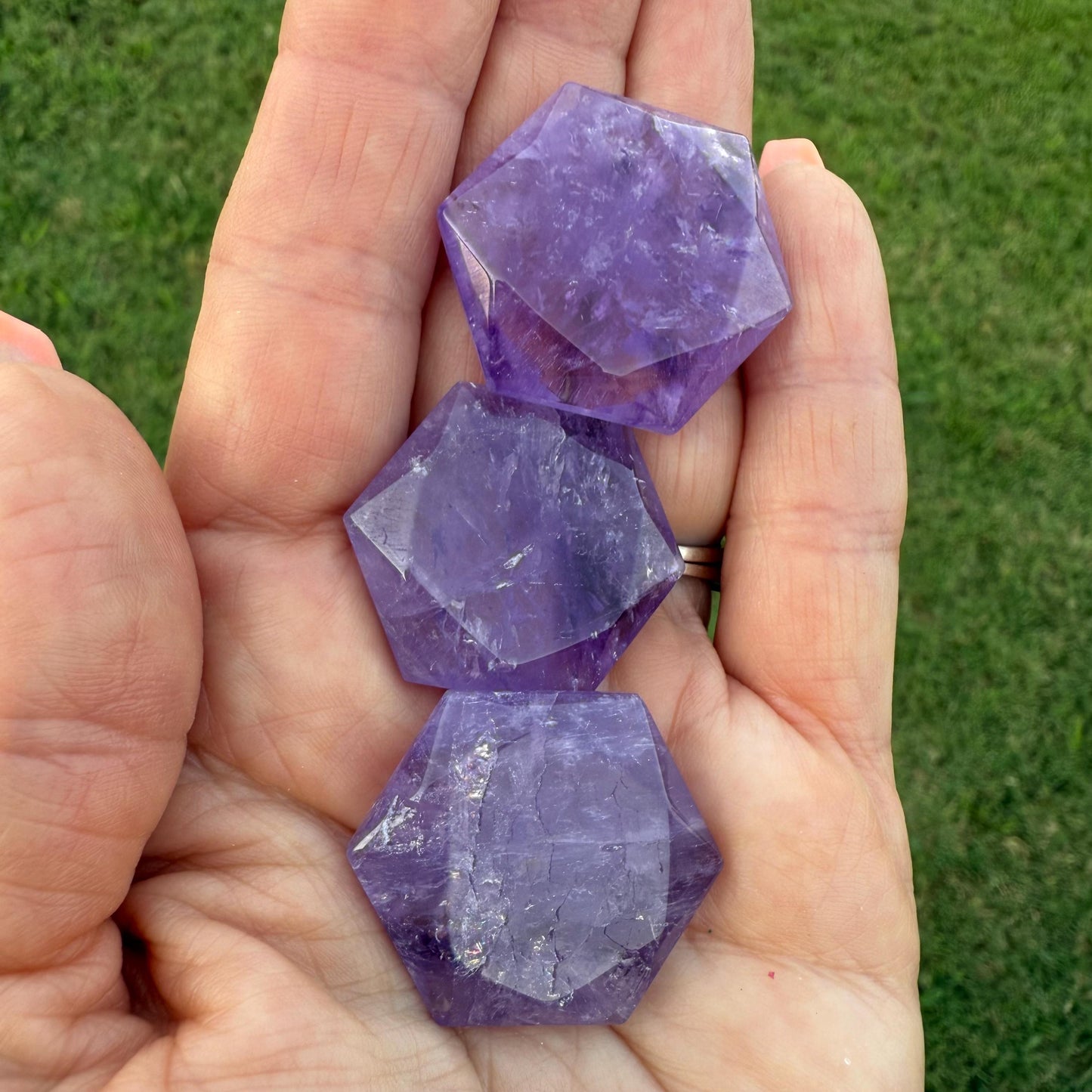 Amethyst Faceted Hexagon, David Star