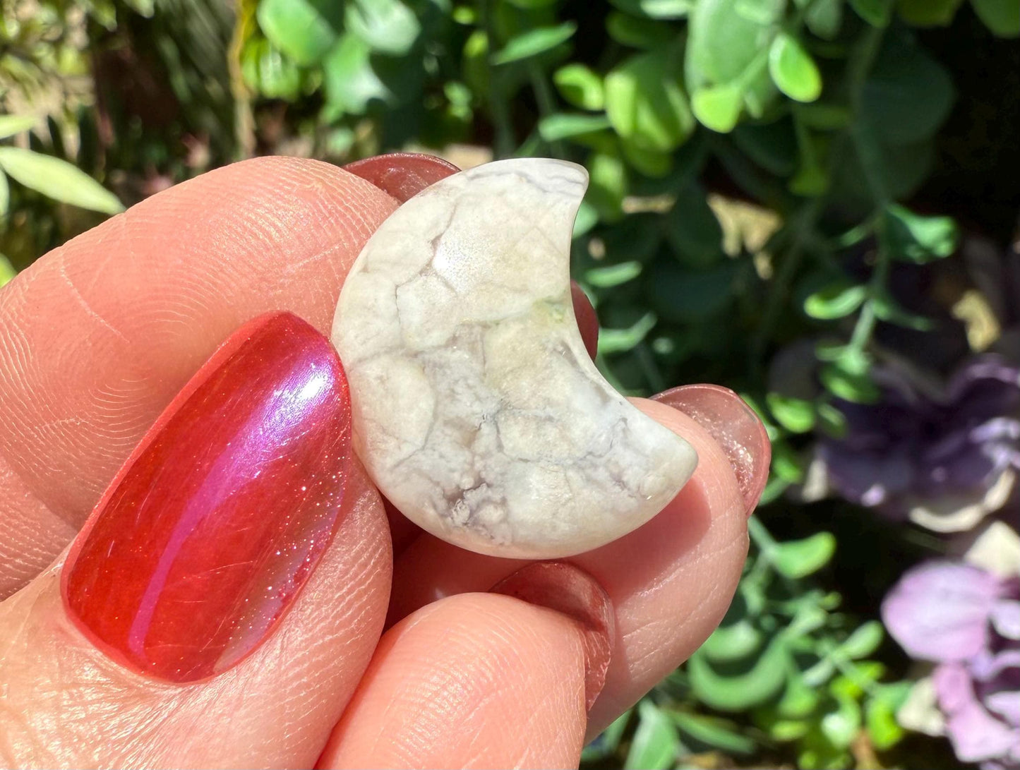 Mini Flower Agate Stars, Moons, & Hearts