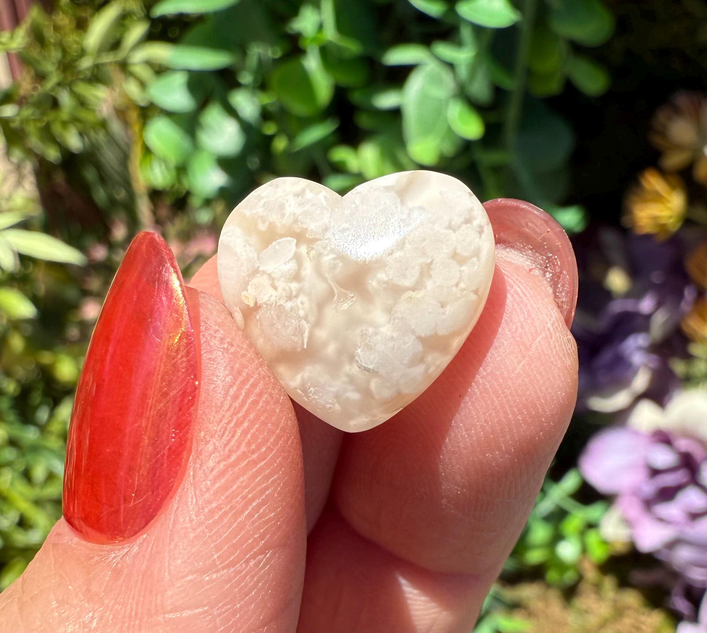Mini Flower Agate Stars, Moons, & Hearts