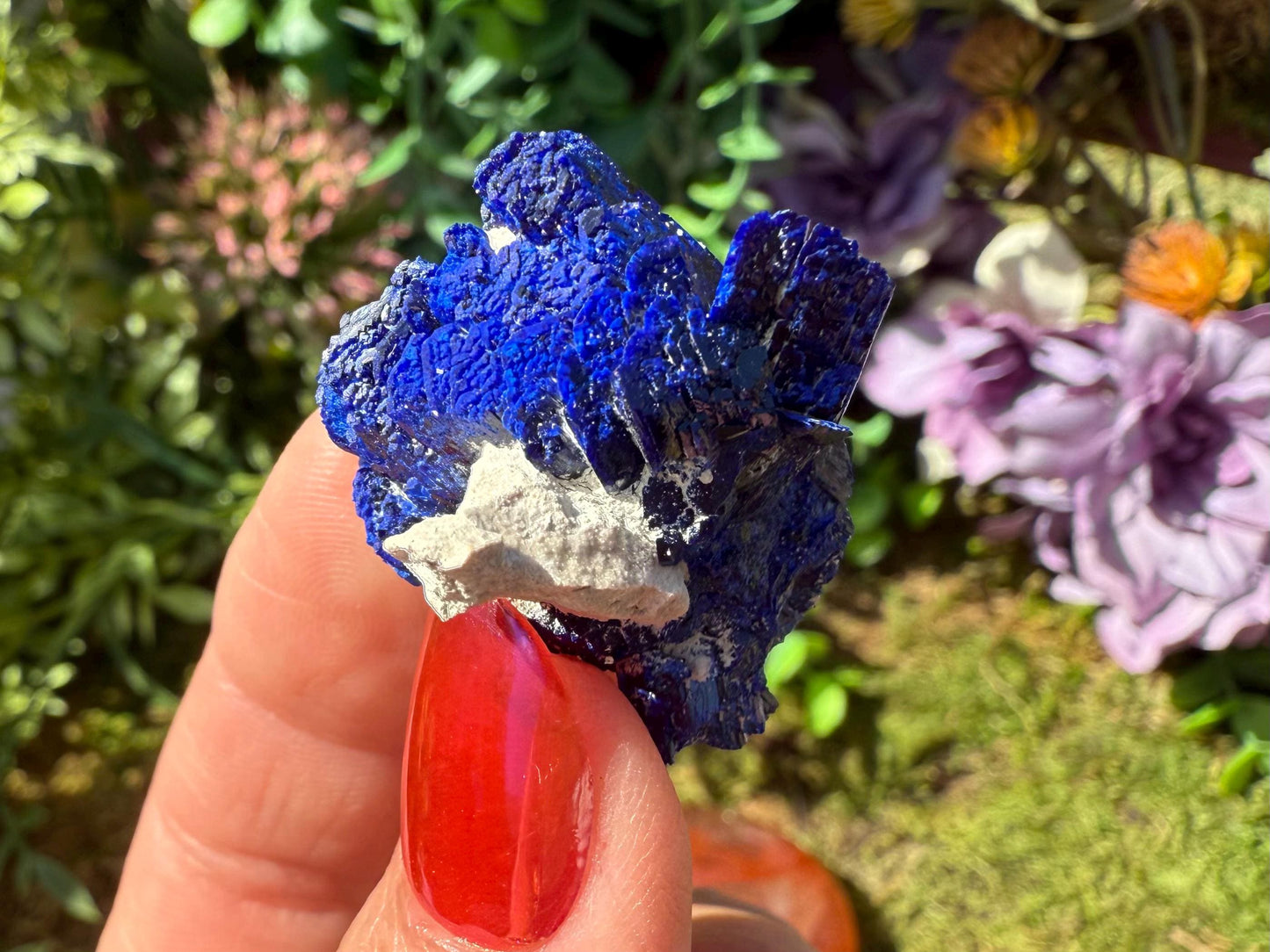 Deep Blue Azurite Crystal Thumbnail Specimen