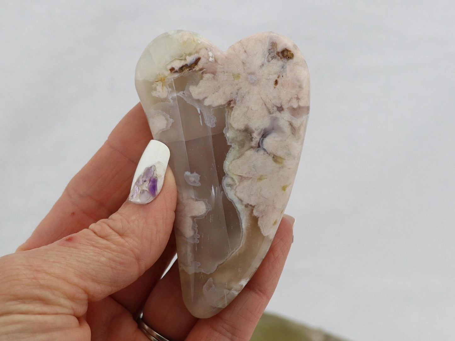 Flower Agate Guasha