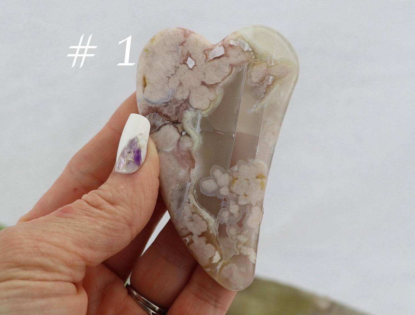 Flower Agate Guasha