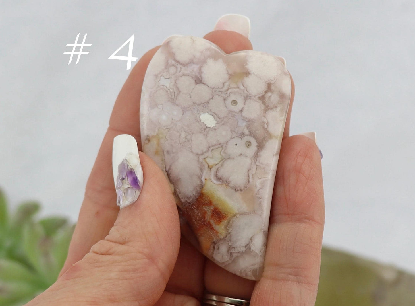 Flower Agate Guasha