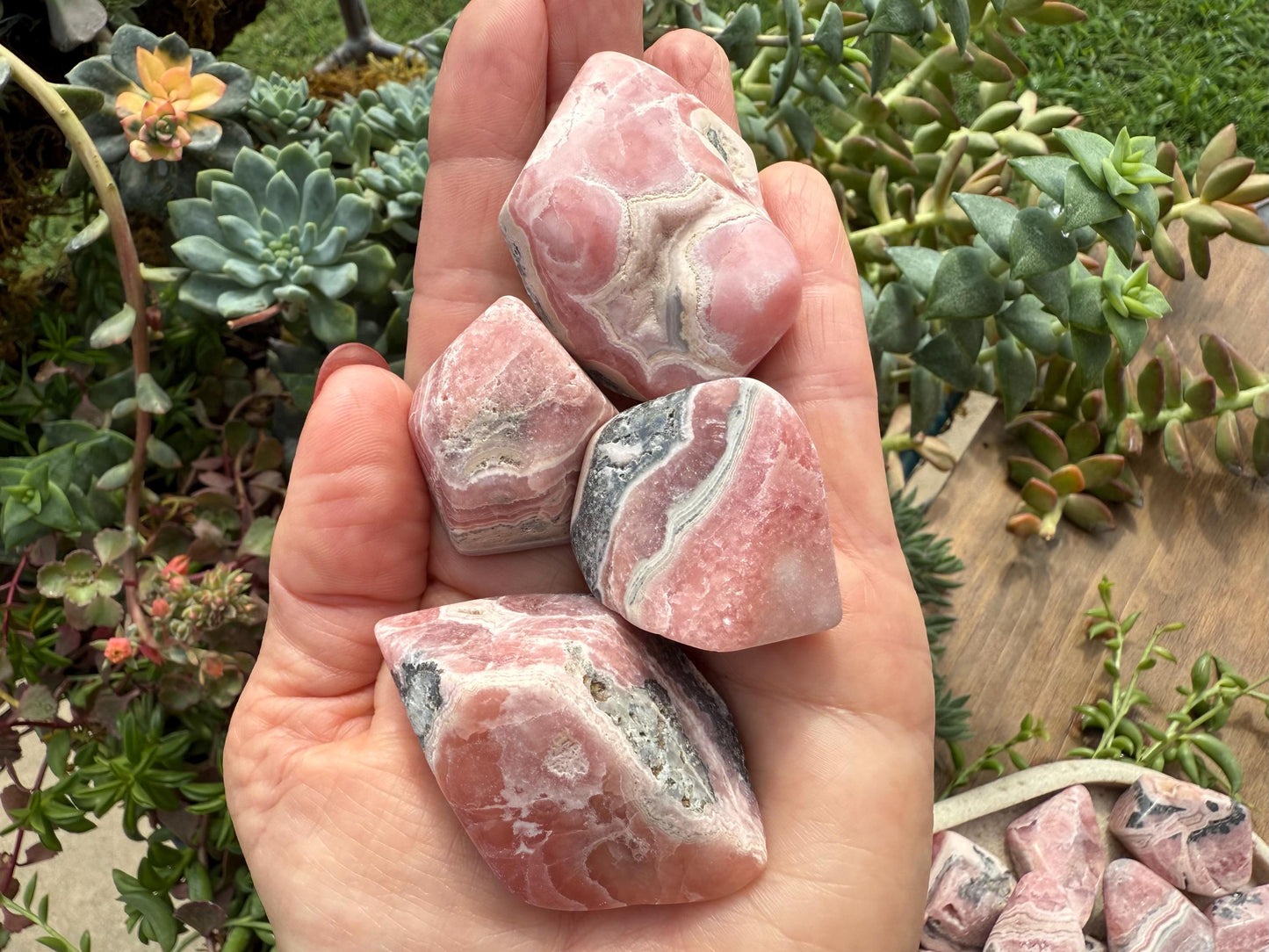 Rhodochrosite Polished Free Forms