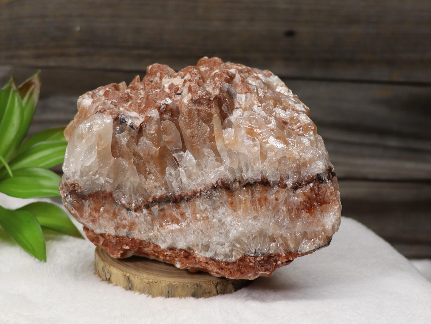 Red Banded Calcite Specimen