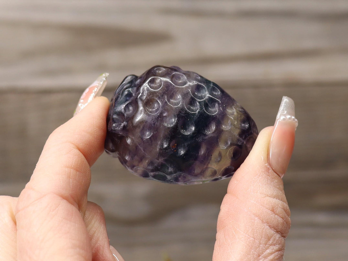 Fluorite Crystal Strawberry Carving