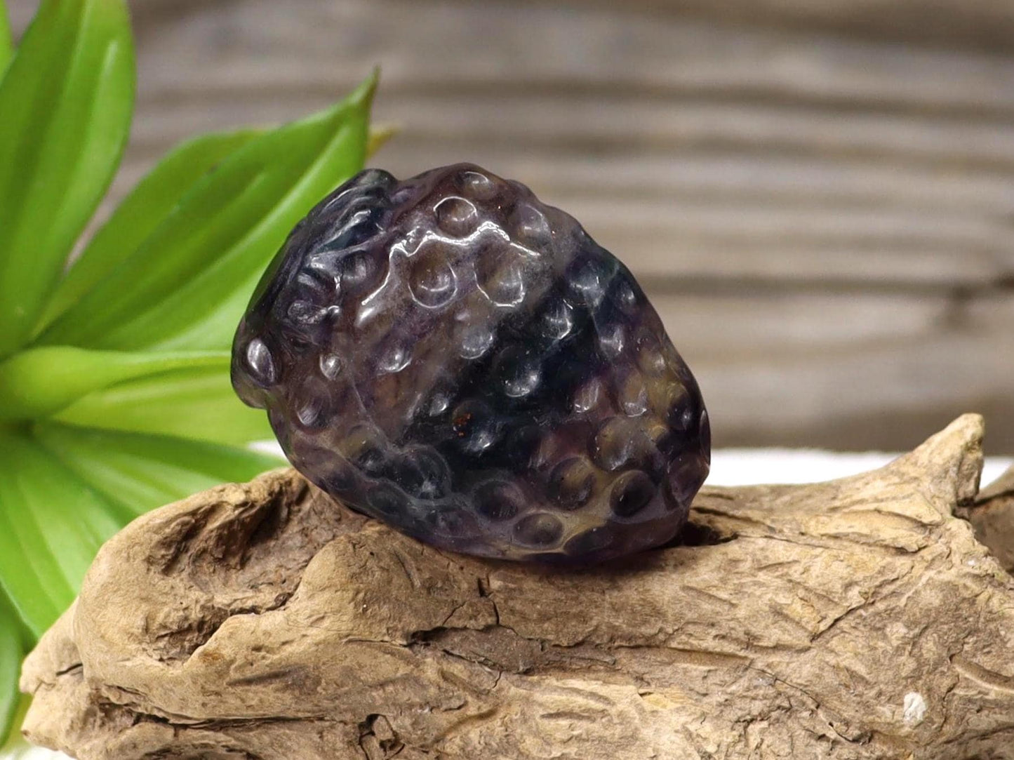 Fluorite Crystal Strawberry Carving