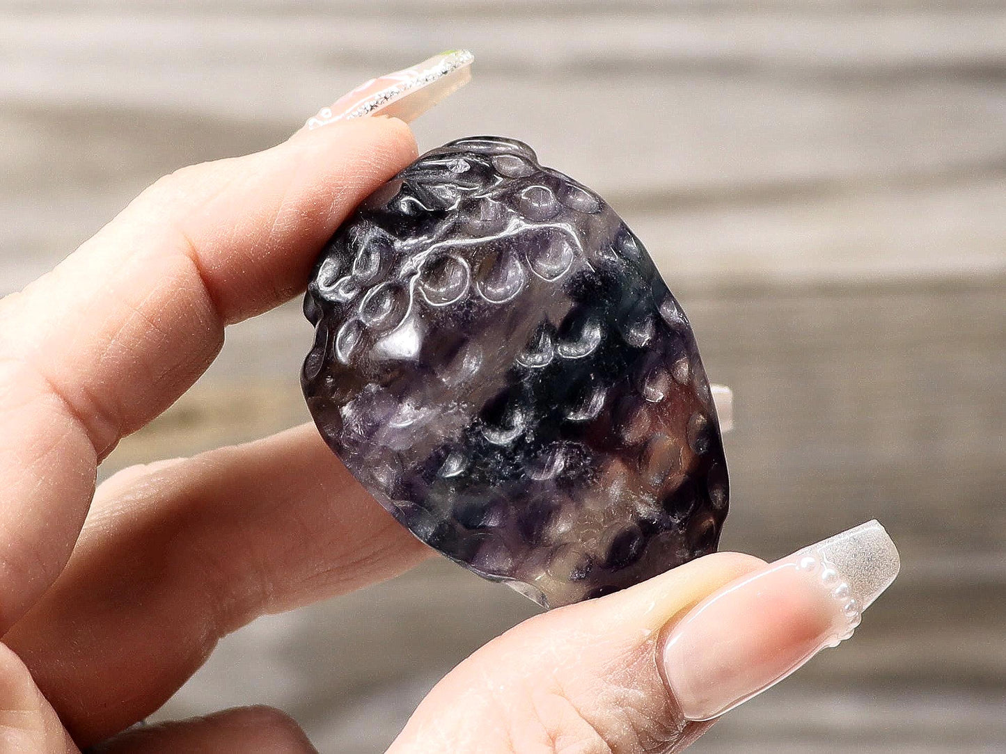 Fluorite Crystal Strawberry Carving