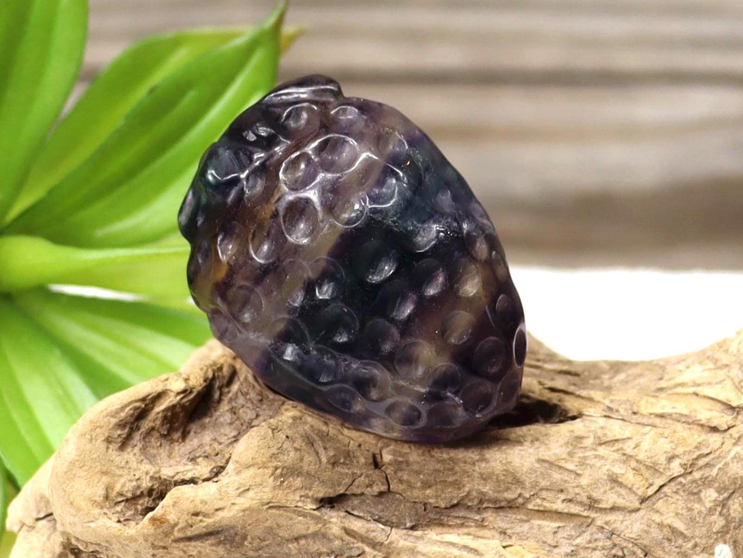 Fluorite Crystal Strawberry Carving