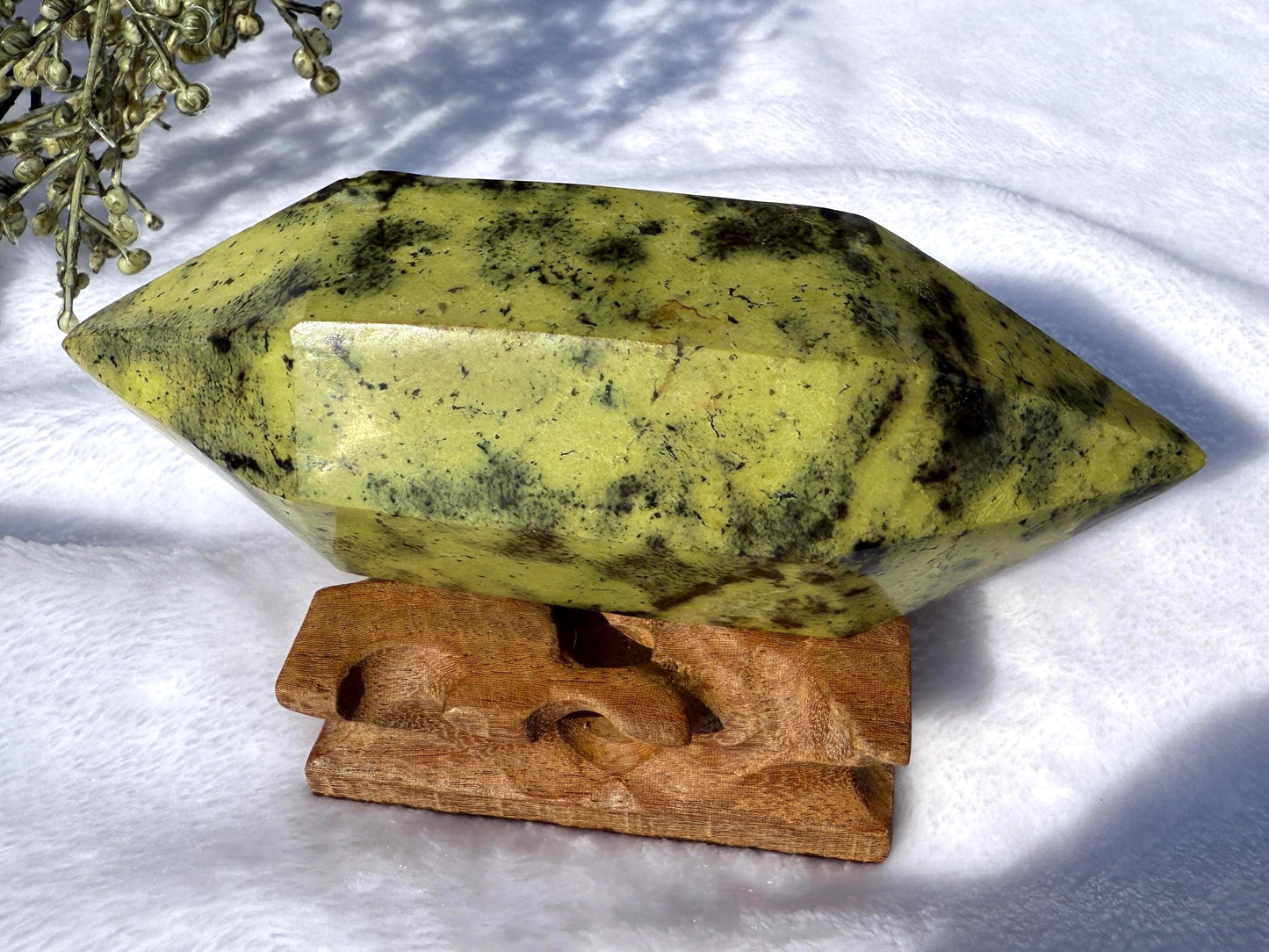 Leopard Stone Serpentine Double Terminated Point