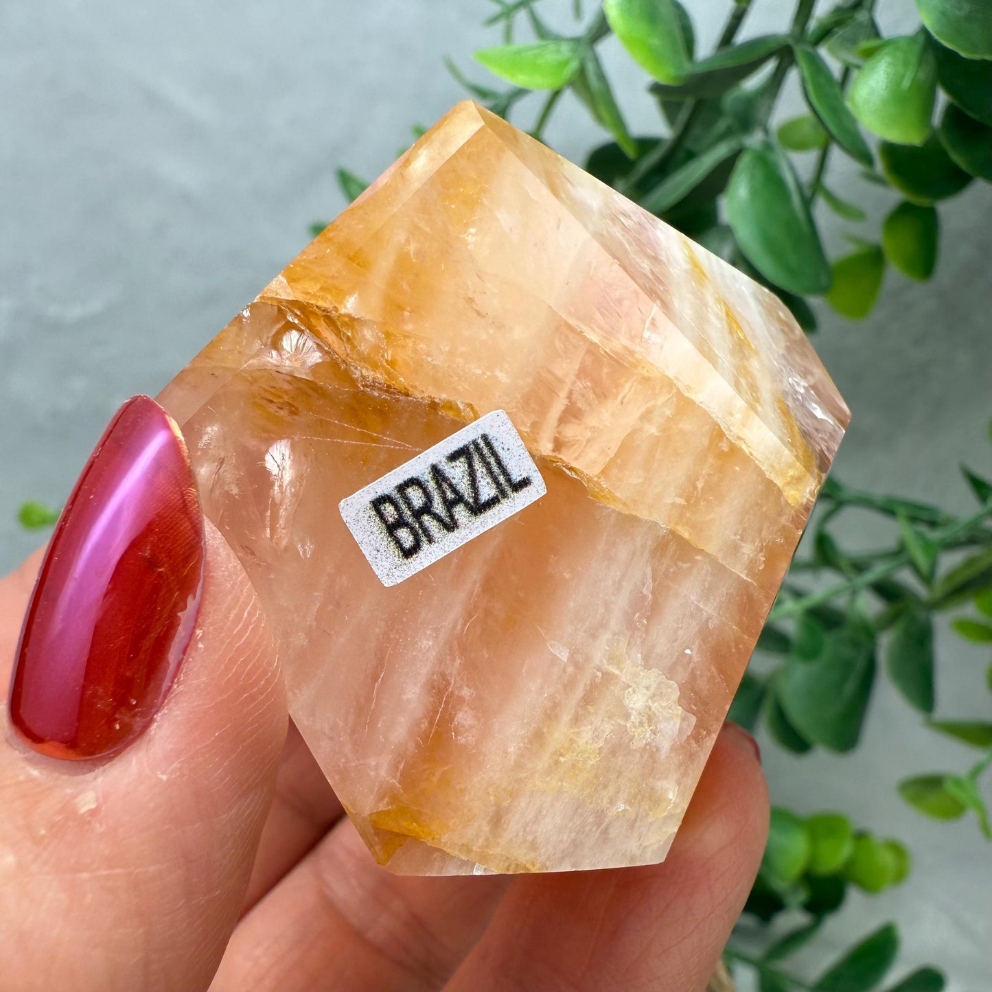Rose Quartz with Golden Healer Crystal Free Form - Brazilian Rose Quartz