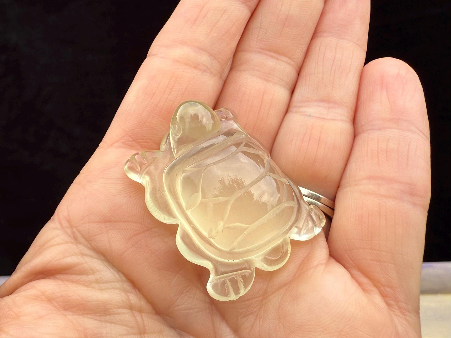 Citrine Turtle Carving