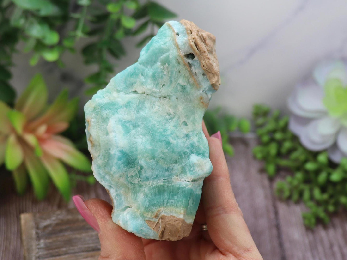 Raw Blue Aragonite Specimen