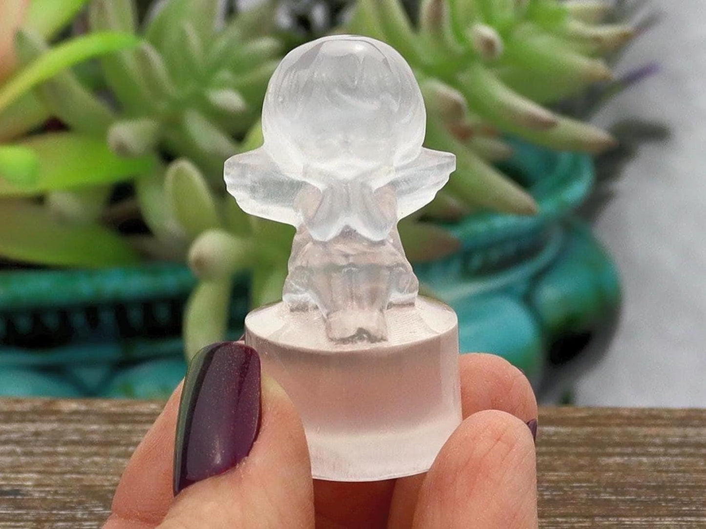Selenite Baby Angel Carving