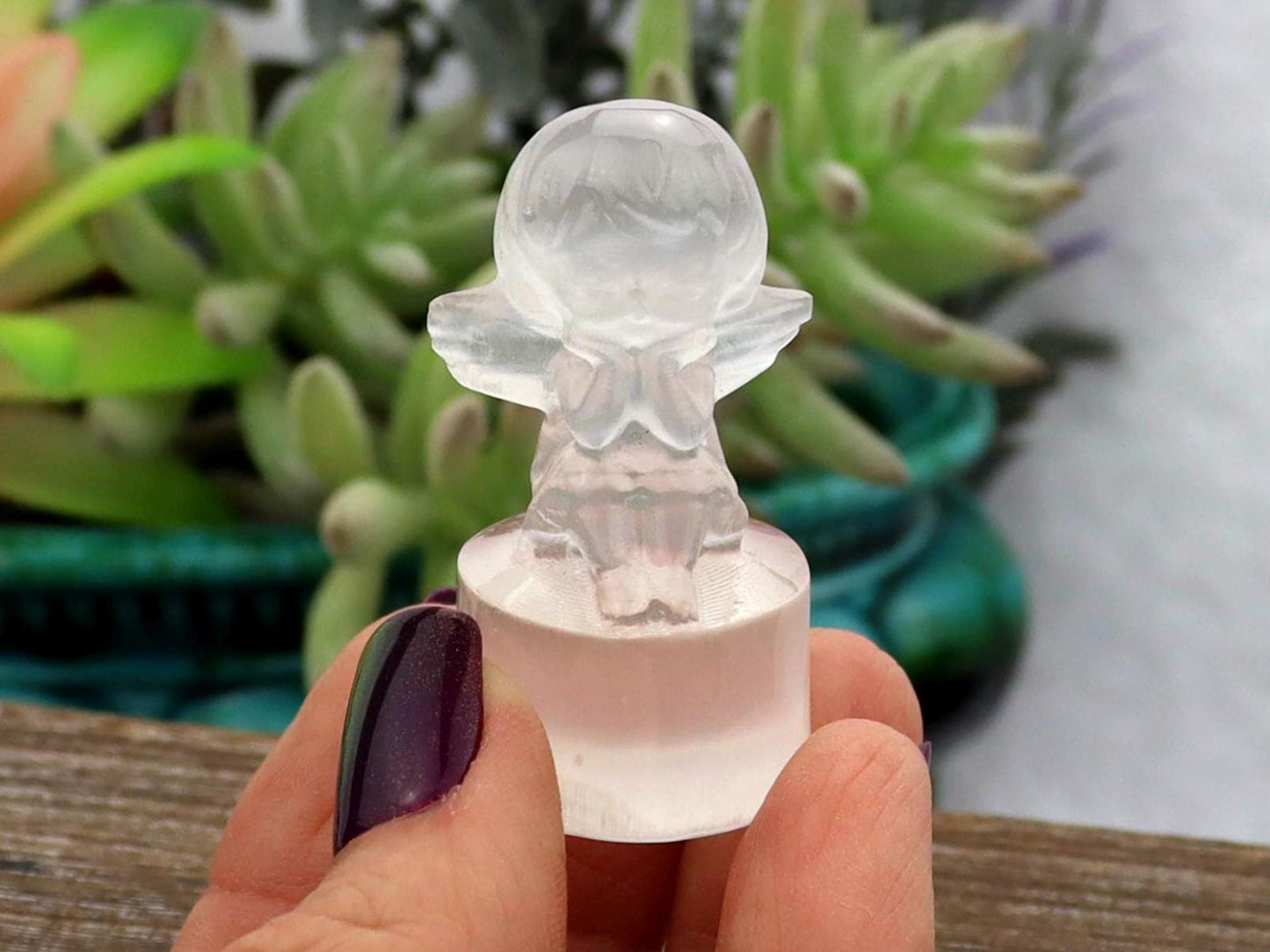 Selenite Baby Angel Carving