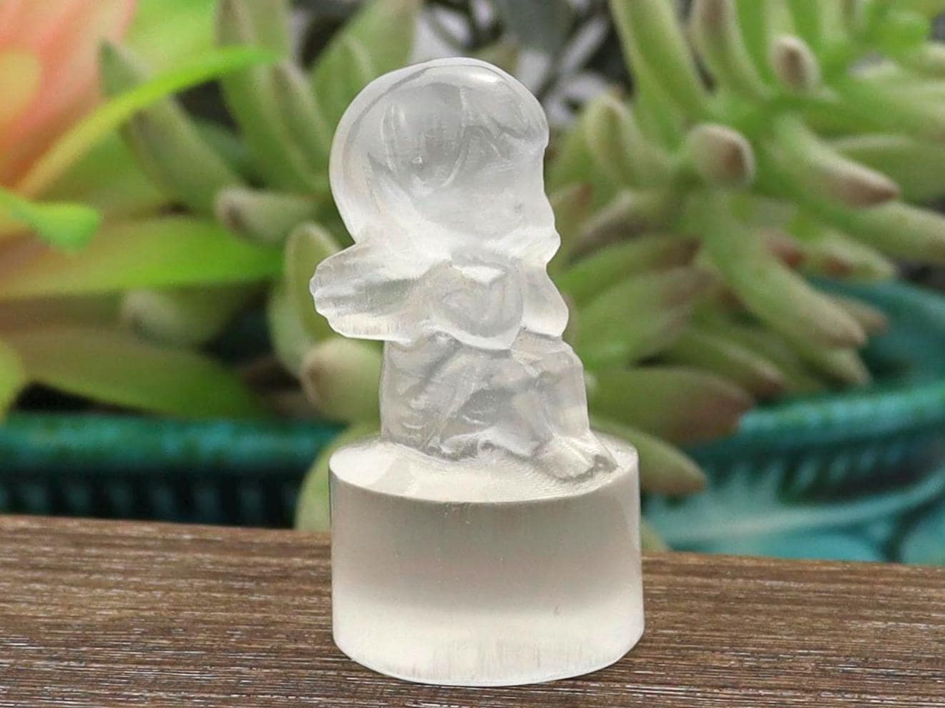 Selenite Baby Angel Carving