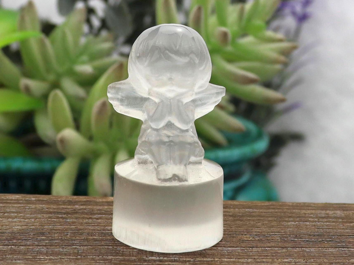 Selenite Baby Angel Carving