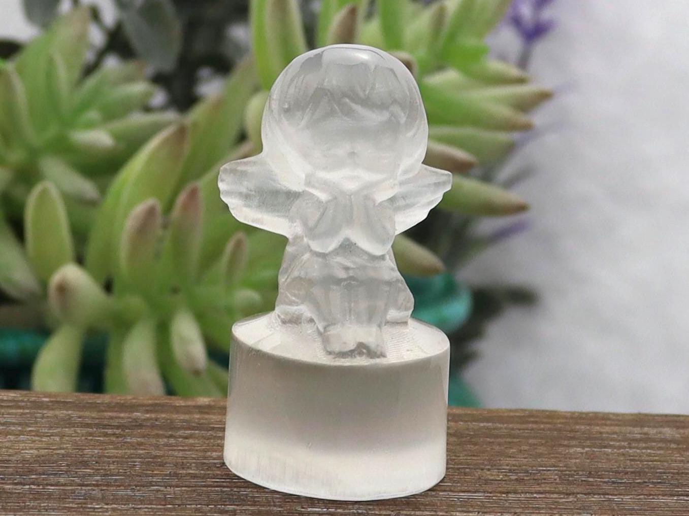 Selenite Baby Angel Carving