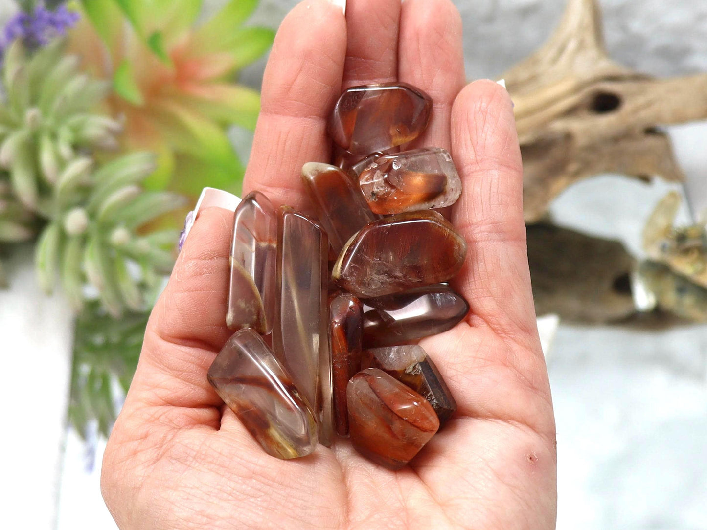 Amphibole Quartz Tumbled Stones