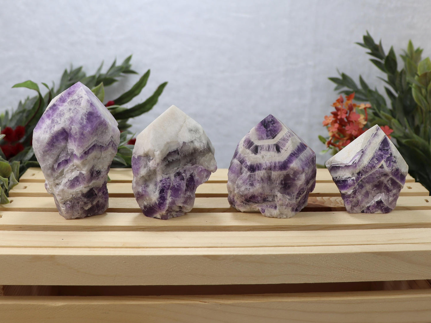Chevron Amethyst Point: Semi Polished Dream Amethyst, Choose Your Favorite