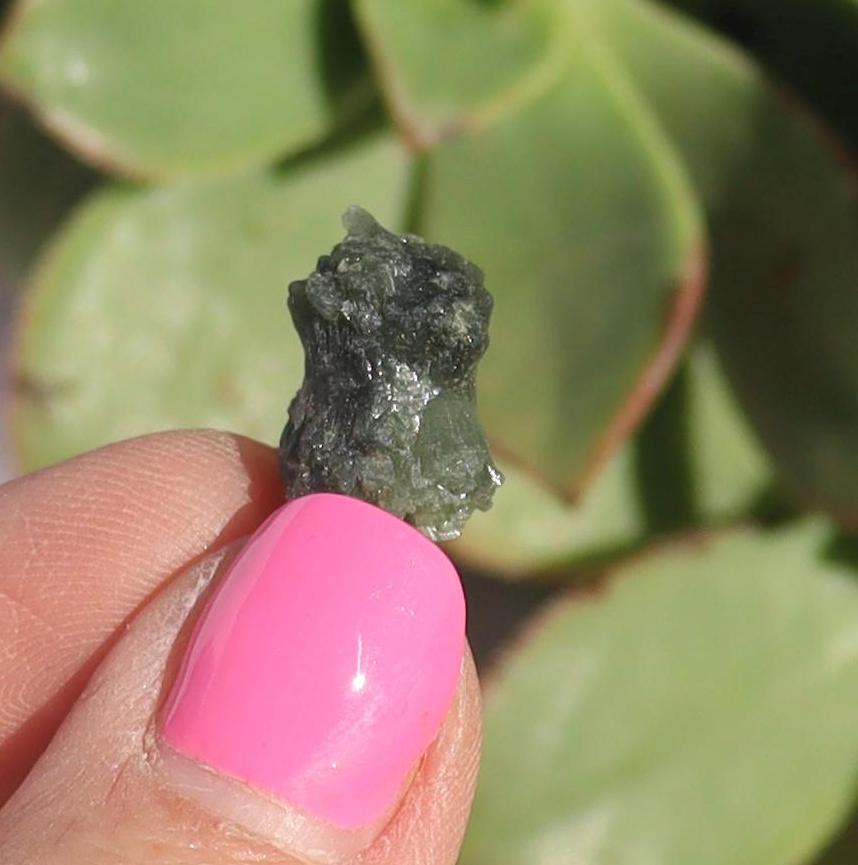 Raw Prehnite Crystal Bowtie