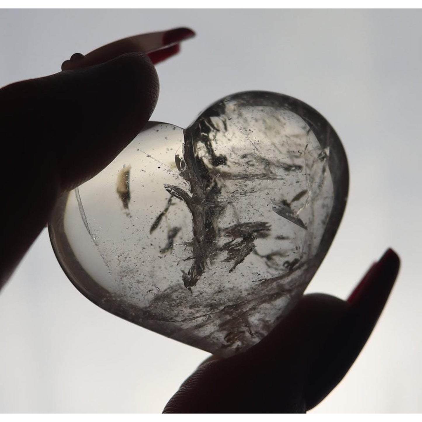 Smoky Quartz Crystal Heart from Brazil