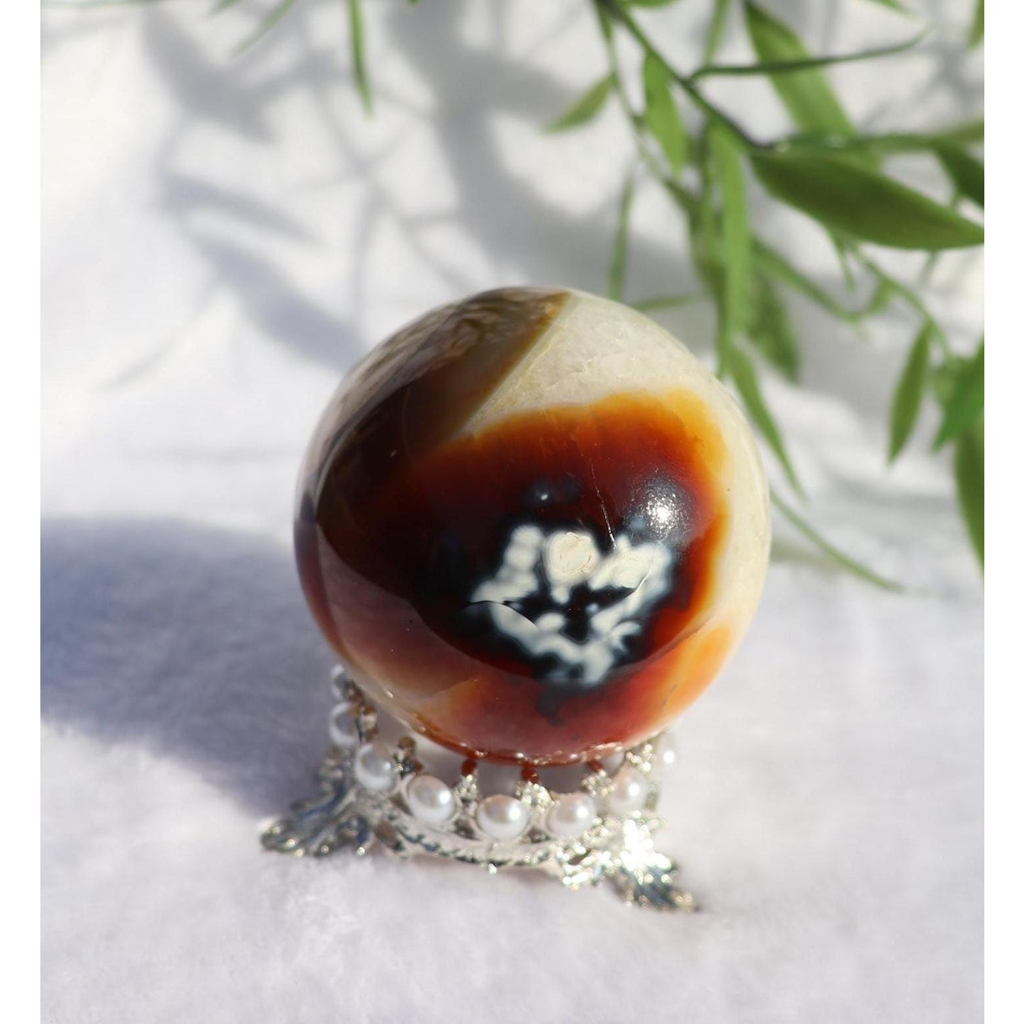 Carnelian Crystal Sphere from Madagascar