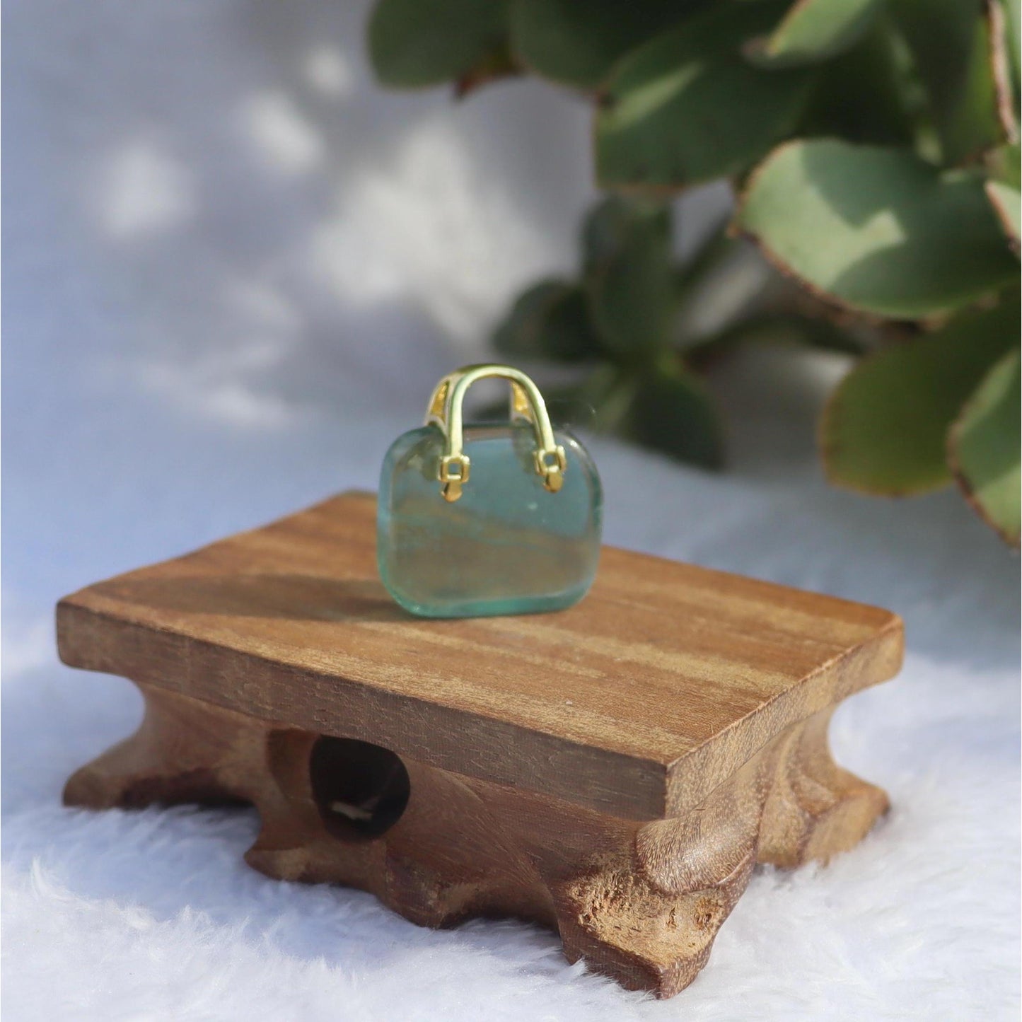 Mini Green Fluorite Handbag, Mini Green Fluorite Purse